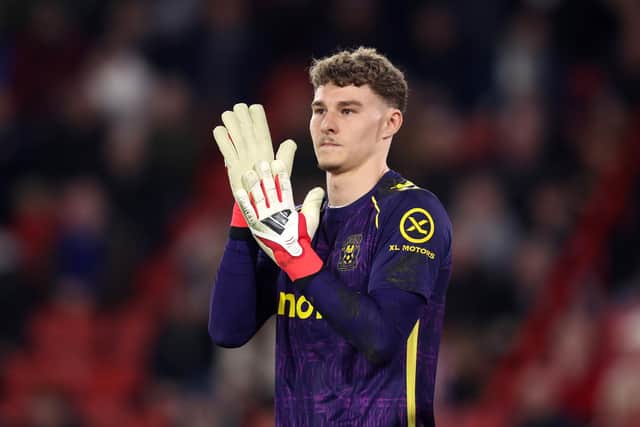 SHEFFIELD, ENGLAND - FEBRUARY 25: Carl Rushworth of Coventry City during the Sky Bet Championship match between Sheffield United and Coventry City at Bramall Lane on February 25, 2026 in Sheffield, England. (Photo by George Wood/Getty Images)