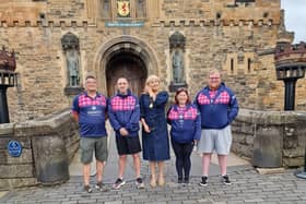 Halifax’s Ben Moorhouse completed his 206-mile non-stop extreme challenge walk from Edinburgh Castle to Manchester in a time of 59 hours.