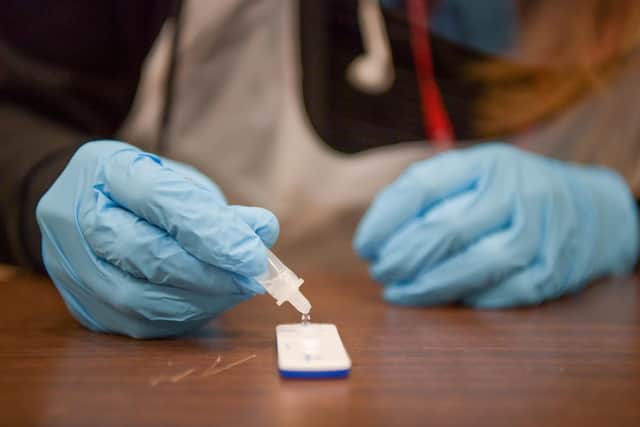Generic image showing testing for Covid symptoms. Photo: Finnbarr Webster/Getty Images