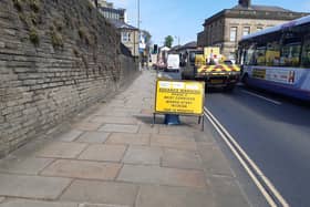 Signs have gone up around Halifax town centre warning of the work