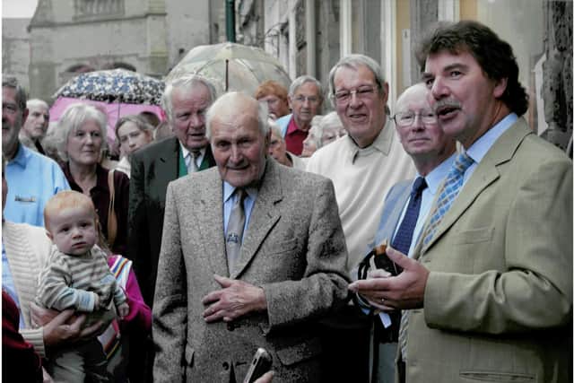 Jack Taylor, founding member of the Todmorden Information Centre Trust, and in 2008 Honorary President and John Kettley again at the 20th Birthday/re-opening.