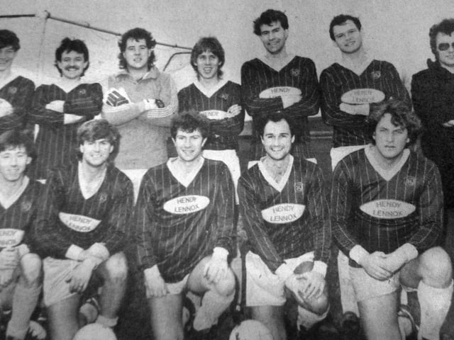 Portsmouth League Junior Division 11. Back (from left) Tony Paige, Dennis Turner, Brad Pike, Steve Hammer, Glenn Williams, Geoff Newman. Front: Gordon McGiven, Paul Warwick, Steve Chapman, Gary Udy, Ian Guy.