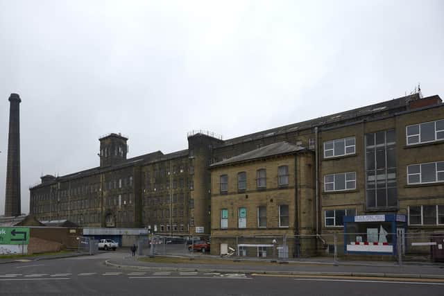 Part of the Black Dyke Mills complex at Queensbury.