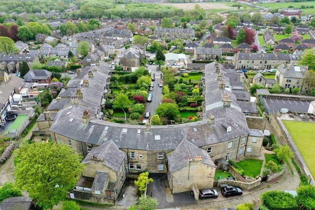 An aerial view of The Crescent and its surroundings.