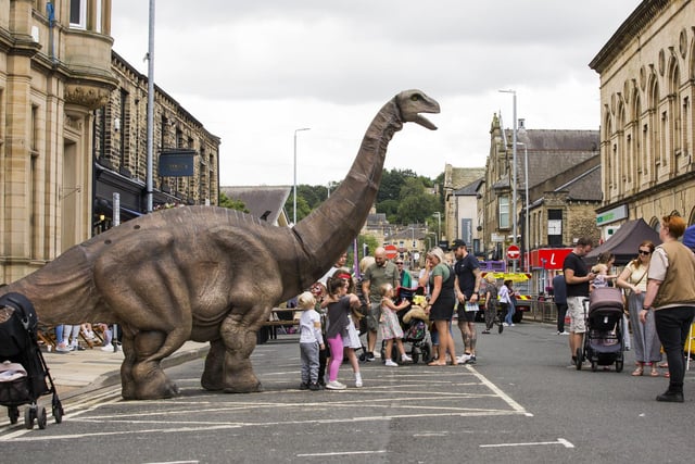 Bronwen the brontosaurus in Brighouse