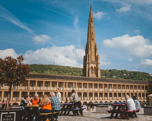 The Piece Hall in autumn.