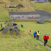 Participants tackle the 450 Scammonden Dam steps organised by Get Fit 4 Mental Wellness
