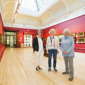 Friends of the Rydings at Smith Art Gallery, Brighouse. From the left, Elizabeth Lawley, Pauline Marshall and Susan Waterhouse.