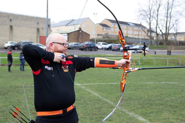 The Phoenix Bowmen hold a 24 hour archery fund-raiser in June. Pictured is Adam Gilmartin