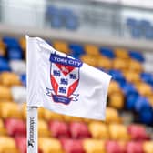 YORK, ENGLAND - MAY 21: a corner flag ahead of the National League North Play Off Final match between York City and Boston United at LNER Community Stadium on May 21, 2022 in York, England. (Photo by Emma Simpson/Getty Images)