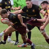 Harry Fell drives forward. Pic: John Baker