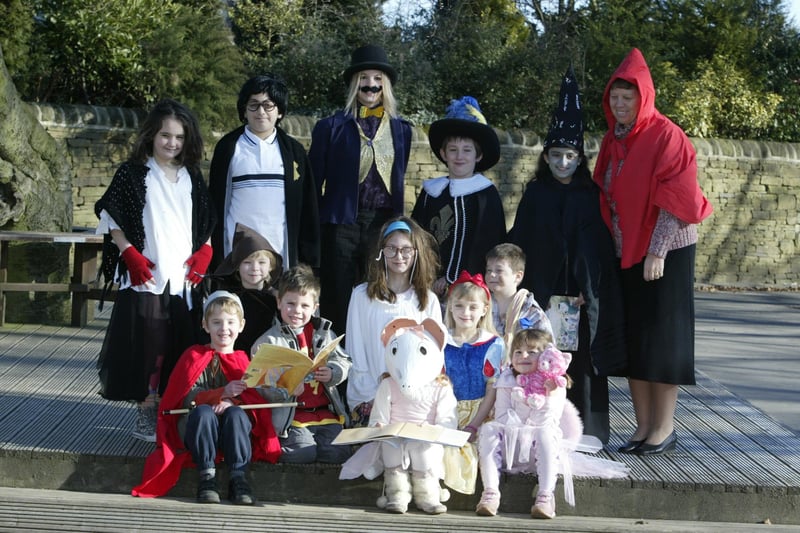Pupils and staff are pictured at the World Book Day at Holy Trinity school, Halifax back in 2006