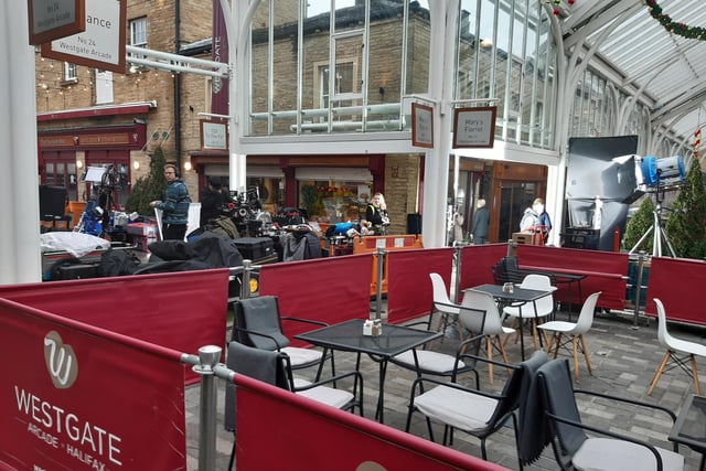Boat Story filming in Westgate Arcade