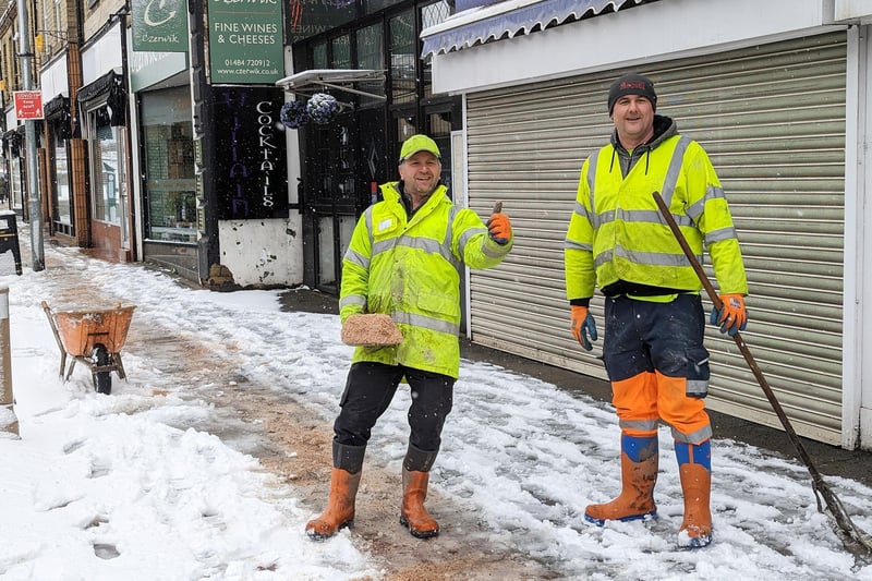 Steven Lord shared this picture back in March of Calderdale Council workmen clearing the streets in Brighouse after snow covered the borough.