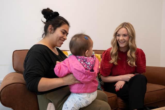 Kate Dearden MP visiting Horton Housing, which supports families at risk of homelessness.