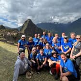 The group that trekked the Inca Trail to Machu Picchu