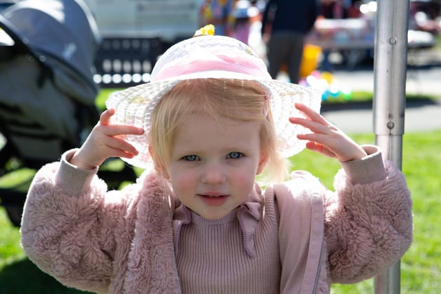 Olivia Bates at the Easter fair at Todmorden Market