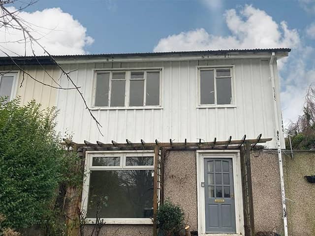 This, three-bedroom, semi-detached property is going under the hammer for an auction price of £25,000-plus.