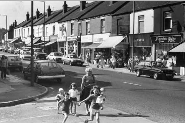 A busy Chesterfield Road, Woodseats pictured in August 1983