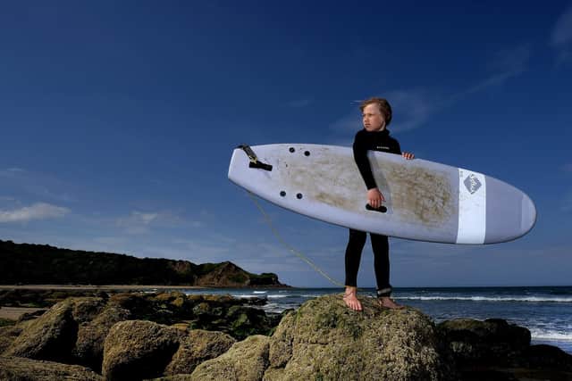 Cayton Bay is perfect for surfing