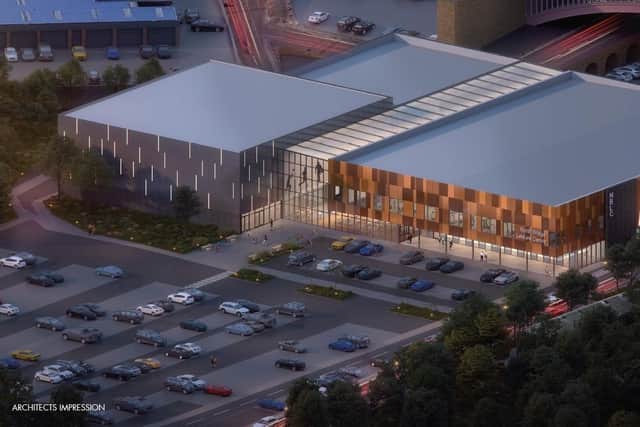 An artist’s impression of how the proposed leisure centre at North Bridge, Halifax, might look