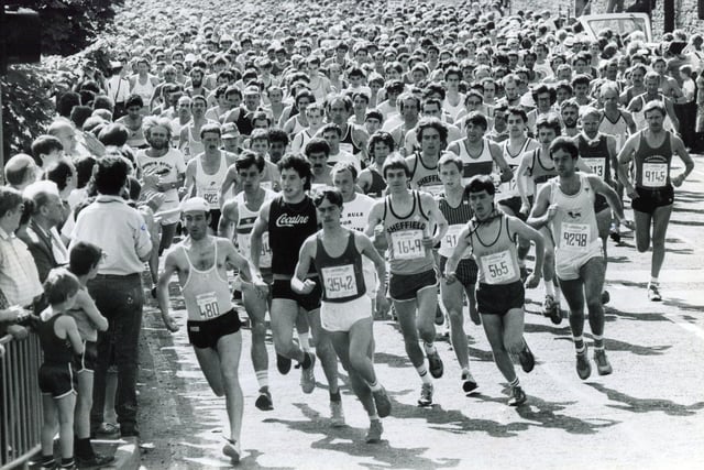 The runners who took to the streets in 1983 for the Sheffield Marathon on June 19 Dave Allan winning for the men and D Bennet for the women
