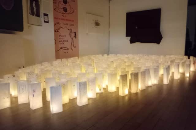 The lanterns lit at Dean Clough in Halifax