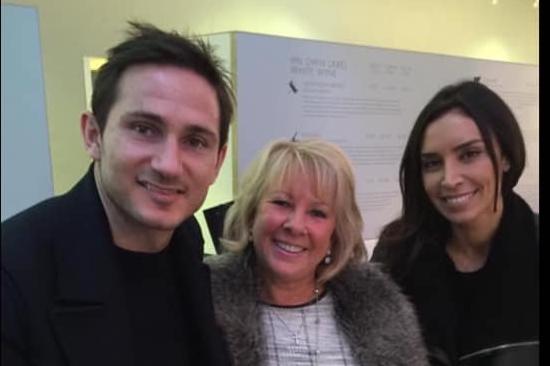Janet Shore-Helme met husband-and-wiife footballer Frank Lampard and TV presenter Christine Lampard in Harvey Nichols and said they were both "really lovely and down to earth".