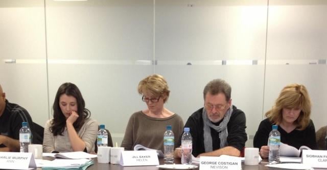 The Happy Valley cast having a read-through