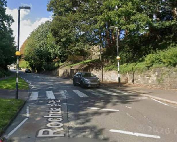 The proposals include an upgrade to the crossing on Rochdale Road in West Vale, north-west of the junction with Fox Court. Picture: Google Street View.