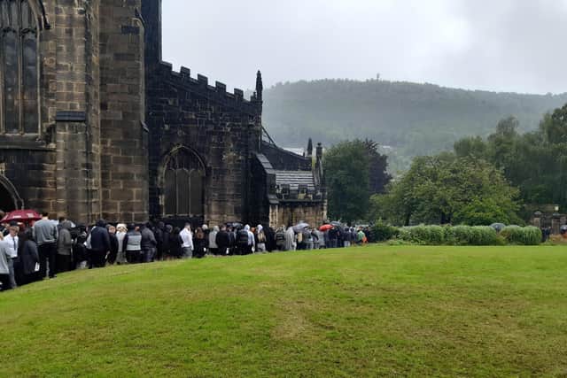 Hundreds of people turned out to pay tribute to Jamie Sheils today