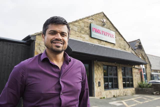 Guljar Ali, who runs Pink Pepper Indian restaurant in Mytholmroyd.