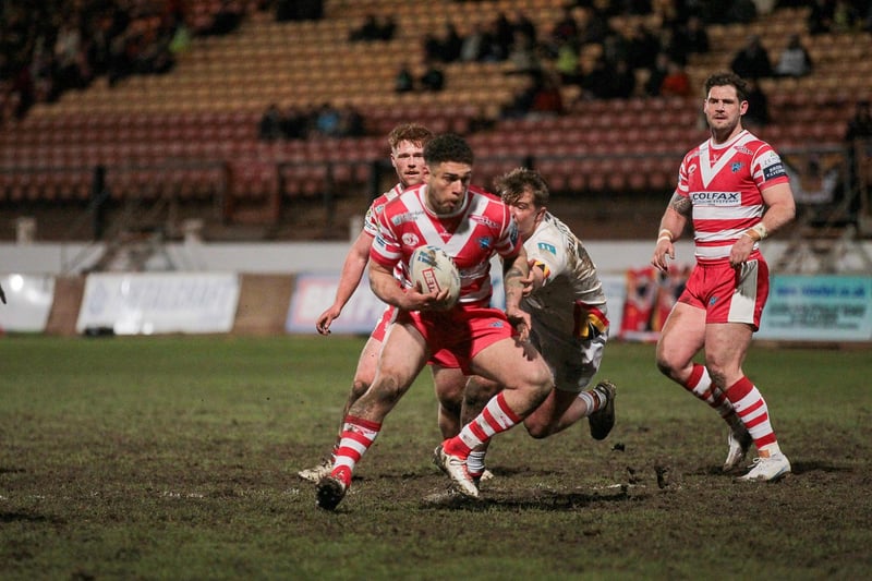 Match action from Bradford Bulls v Halifax Panthers on Good Friday