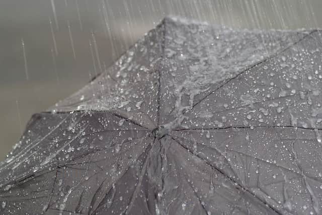 A yellow weather warning has been issued for heavy rain