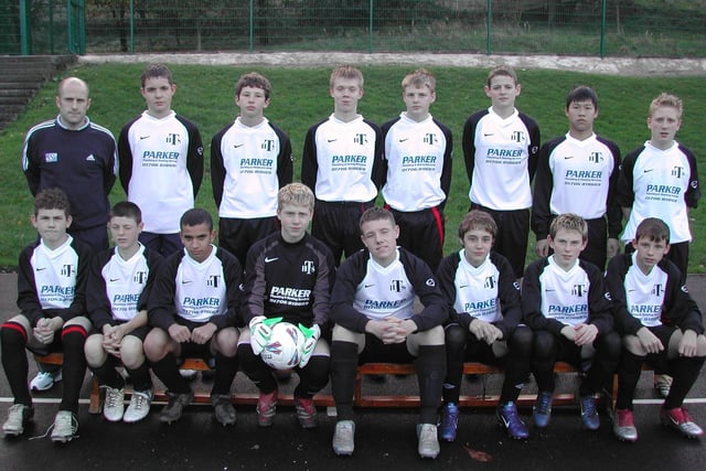 Year 10 football team at Todmorden High School in 2006