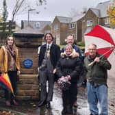 Unveiling of Blue Plaque commemorating Stansfield View Hospital in Todmorden