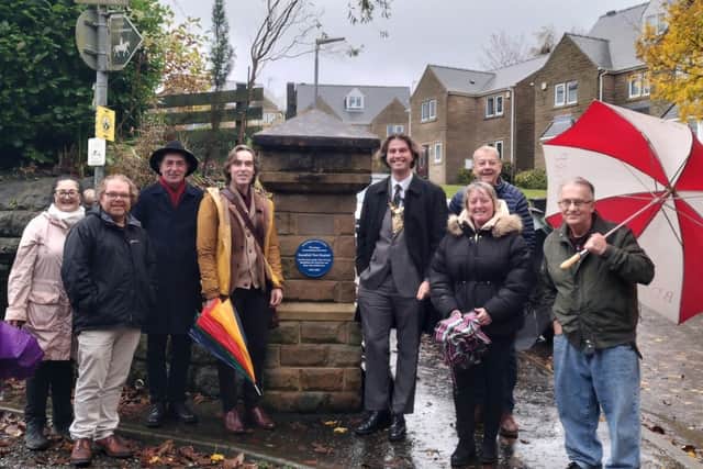 Unveiling of Blue Plaque commemorating Stansfield View Hospital in Todmorden