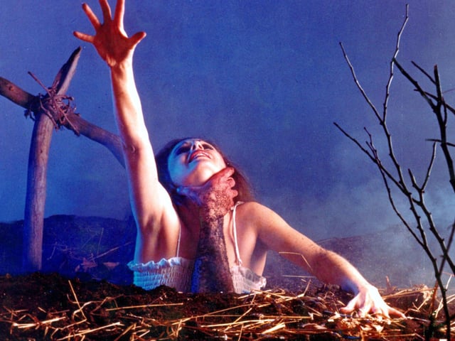 Sam Raimi's horror classic 'The Evil Dead' is equal funny, equal gory - but brilliant non the less.