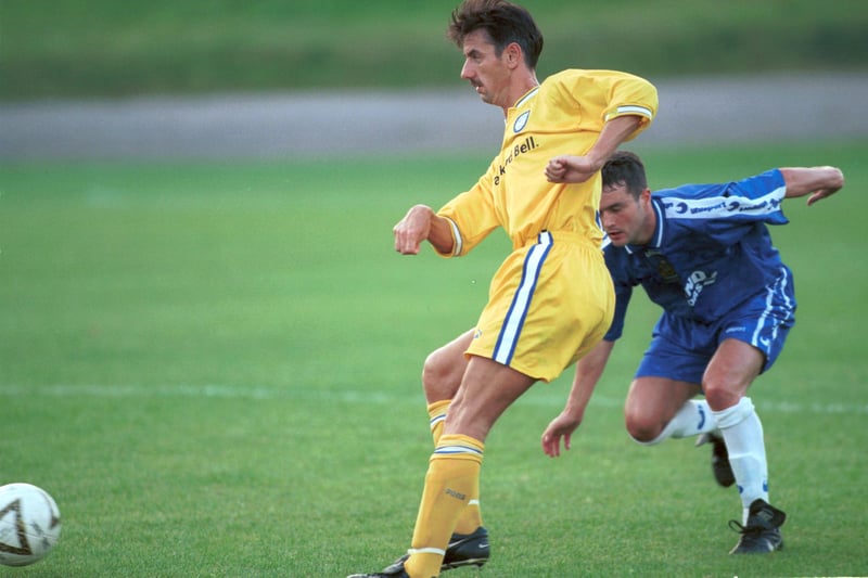 Ian Rush in action for Leeds at The Shay