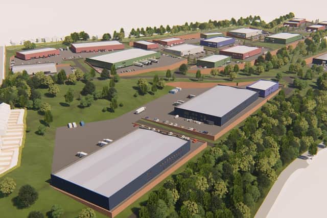 Artist impression of the Clifton Enterprise Zone in Brighouse (Picture Pegasus Group)