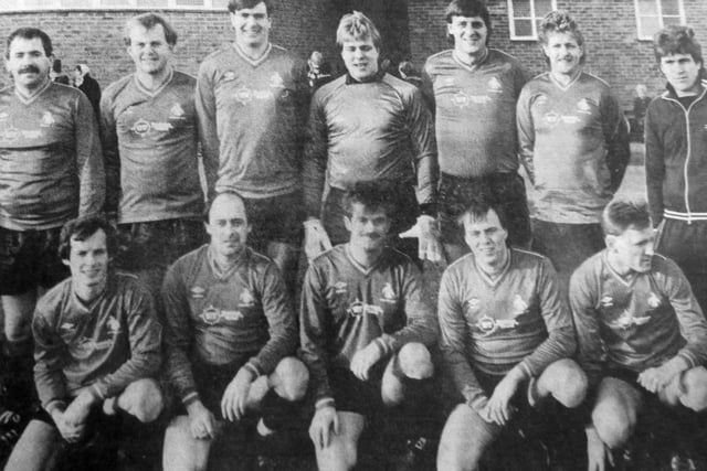 Portsmouth Junior League. Back (from left): F Whitcombe, P Tooke, D Spencer, D Mills, D Dryden, D Fox. Front: R Harrison, G Clarke, R Graham, M Mallon, S Brown