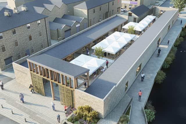 Artists’ impressions of the revitalised Brighouse Market.