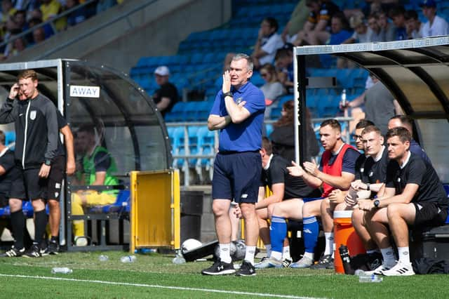 Actions from FC Halifax town v Southend at the Shay. Pictured is Chris Millington