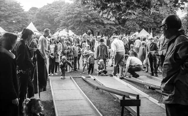Take half a drainpipe and some sheets of plywood and you end up with an endless source of fun and entertainment. Halifax Charity Gala, Manor Heath 1966