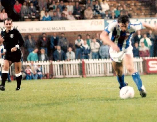 Rick Holden in action for Town at York City on August 25, 1987