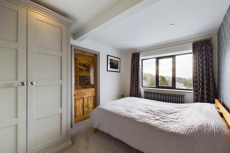 One of the property's double bedrooms, with a view....