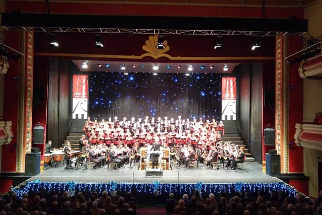 Halifax Choral Society perform Carols And Brass at the theatre.