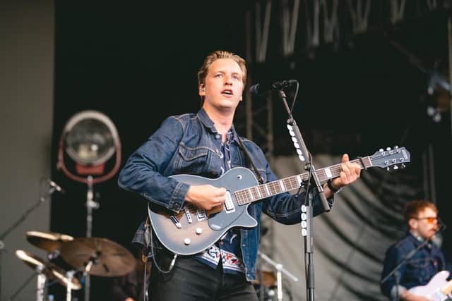 George Ezra on stage at The Piece Hall earlier this week