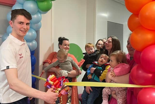 Wheelchair World Cup rugby star Rob Hawkins opens new children’s community health hub in Elland