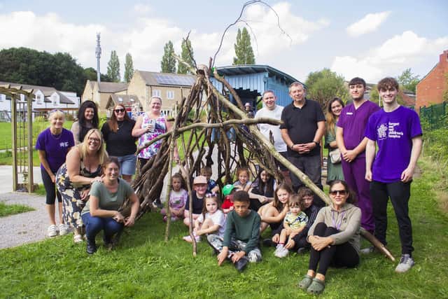 Rhys Connah, who starred in BBC TV drama Happy Valley as Ryan, brought his forestry skills to Forget Me Not Children’s Hospice on Saturday to the delight of children, parents and staff